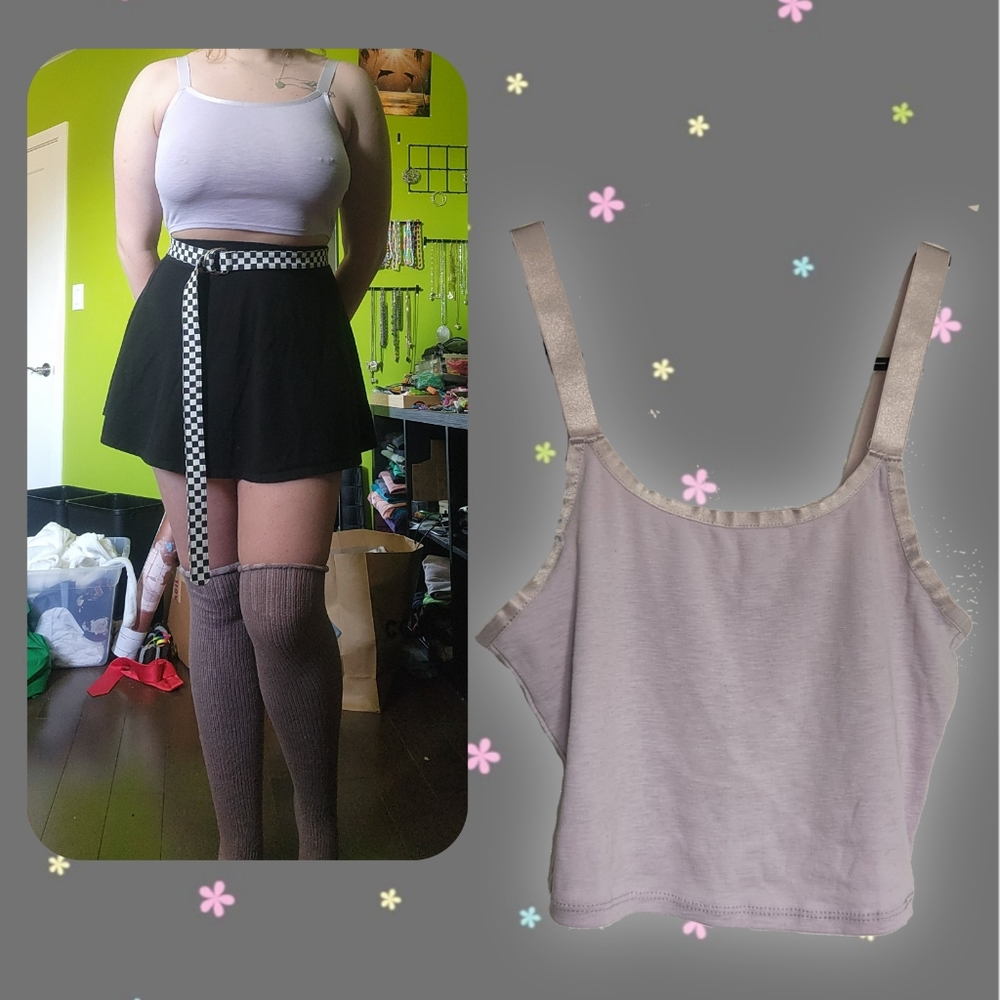 Shimmery Straps Pastel Tank
